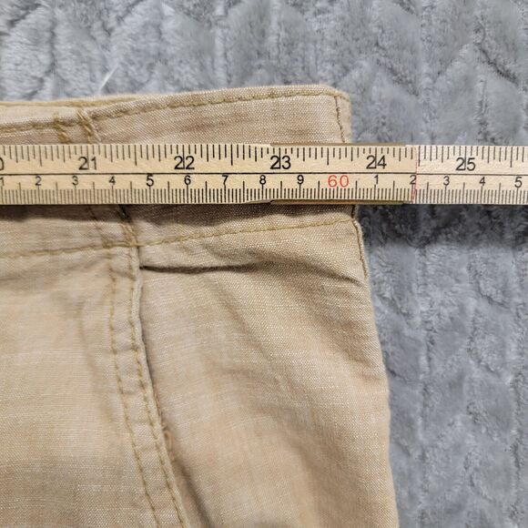 Nat Nast Mens Beige Cotton Casual Zip Flat Front Cargo Shorts Mid‎ Rise Size 46 - Picture 3 of 6